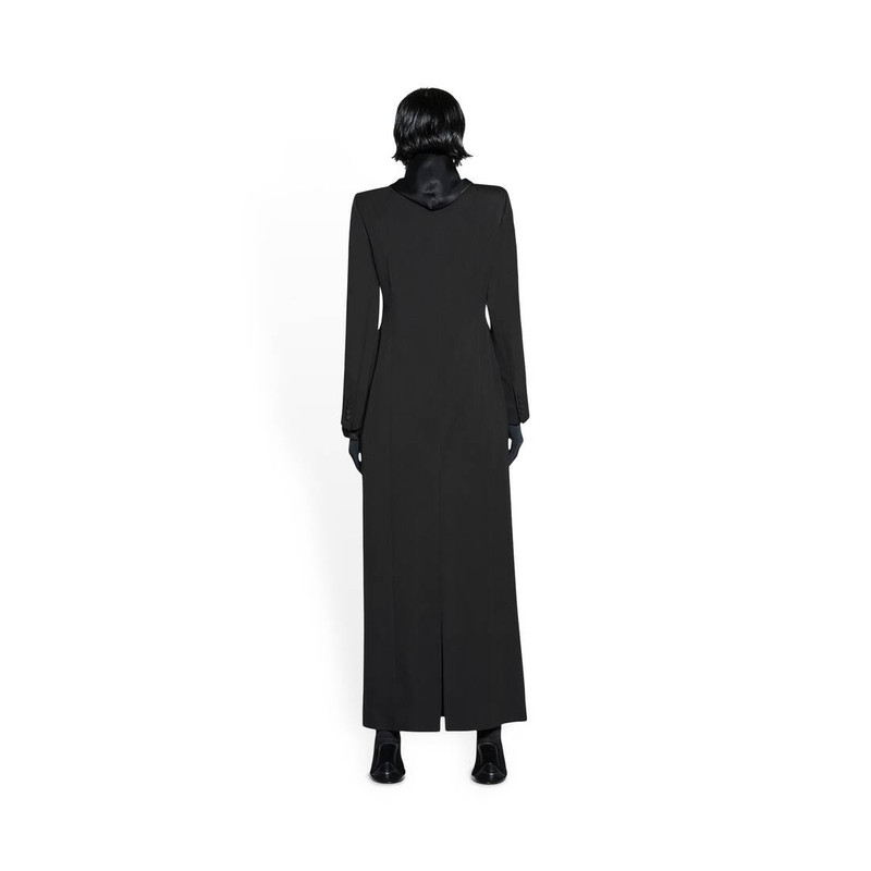Women's Maxi Hourglass Coat in Black 4