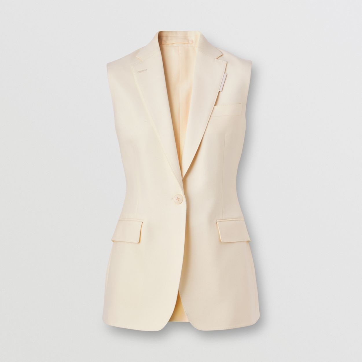 Sleeveless Wool Tailored Jacket - 4