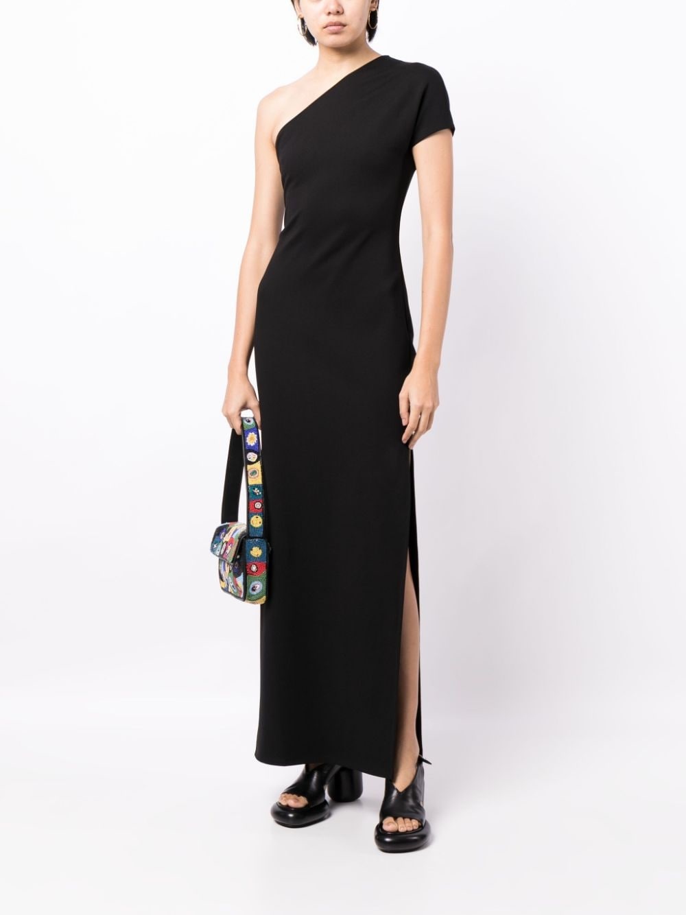 one-shoulder maxi dress - 2