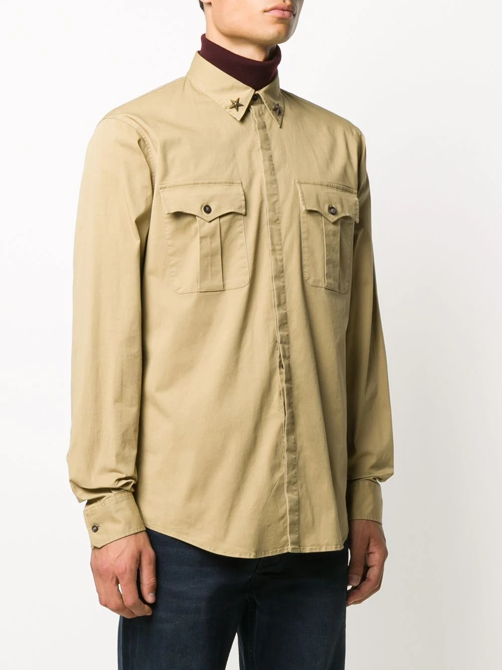 utility shirt with collar detailing - 3