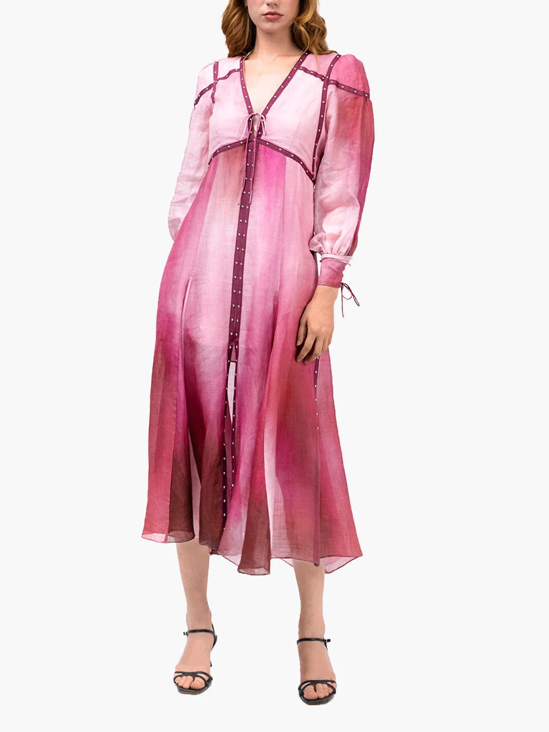 STUDDED OMBRE MIDI DRESS - 1