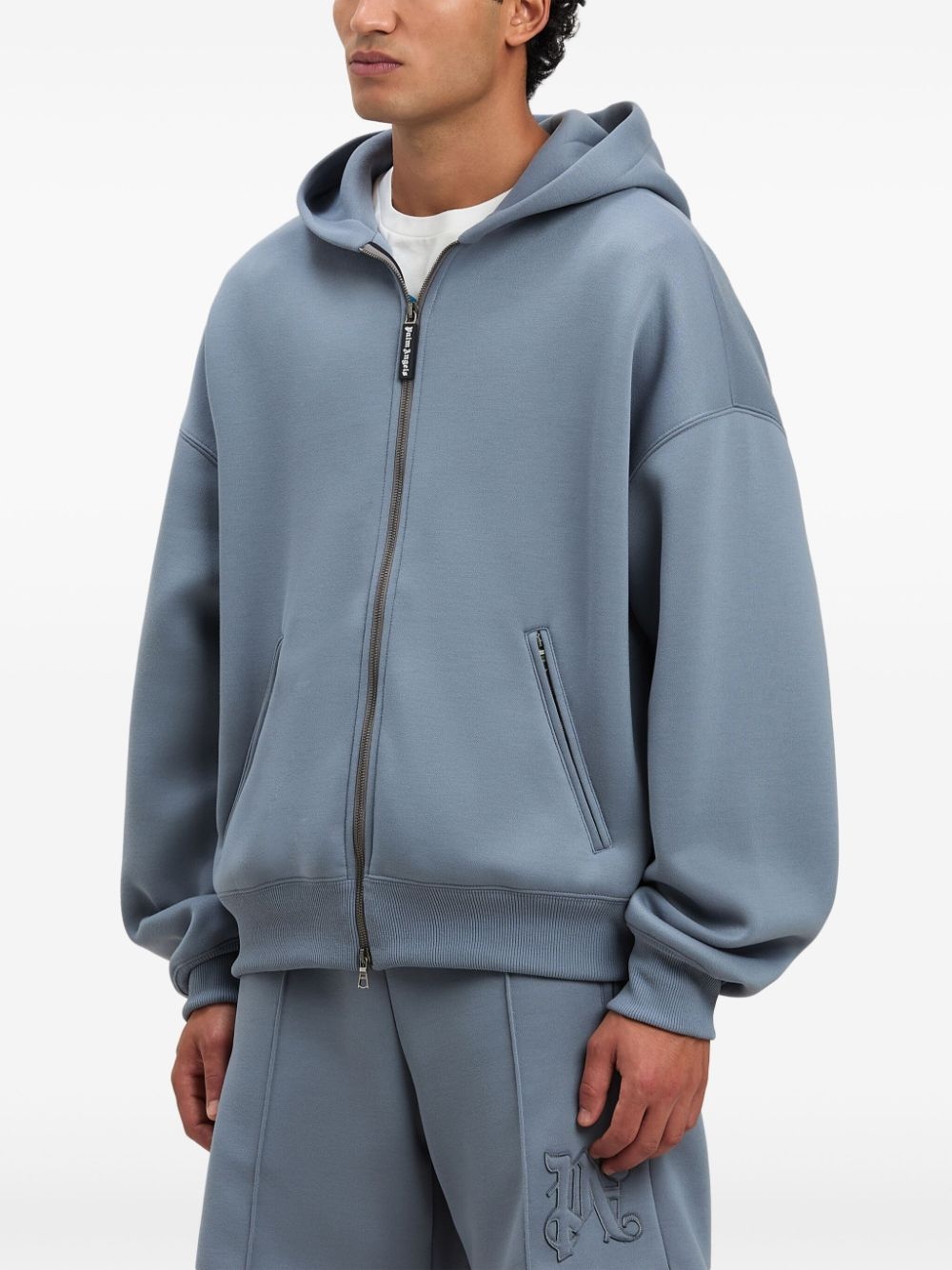 curved-logo hoodie - 4