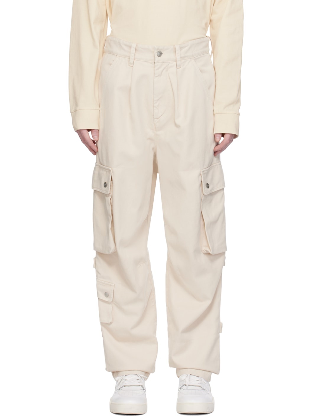 Beige Telore Cargo Pants - 1