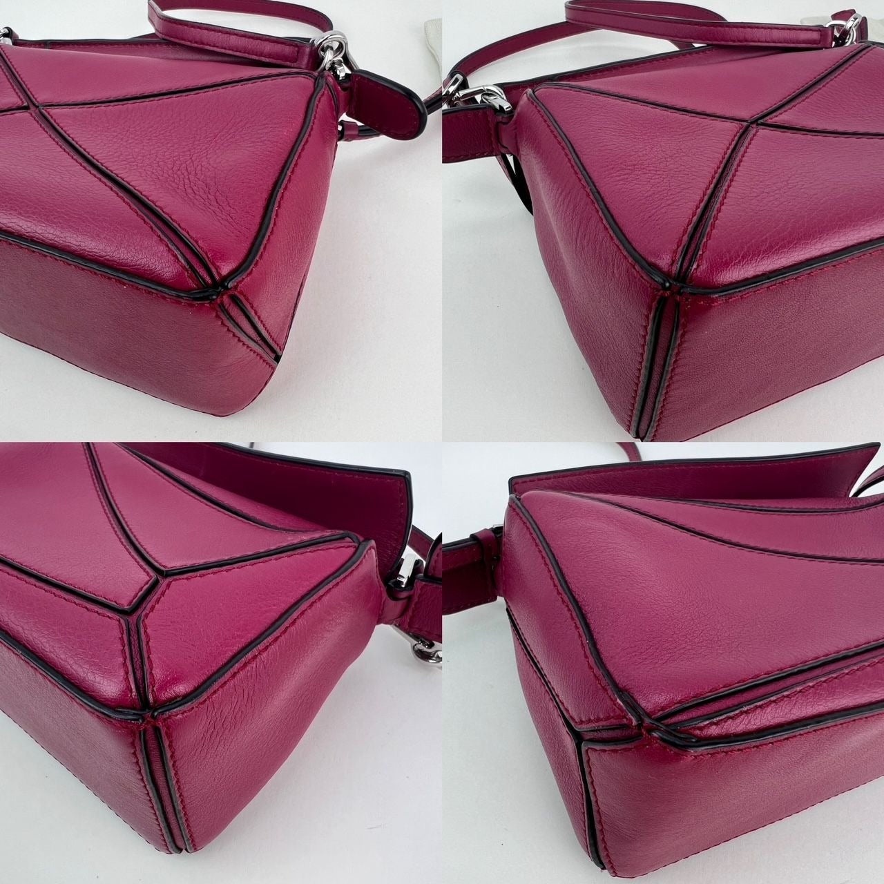 Loewe Calfskin Mini Crimson Puzzle Crossbody Hand Bag - 7