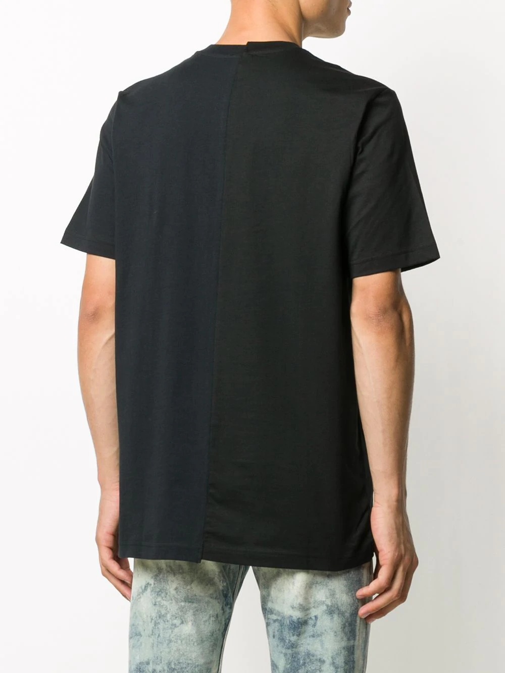 spliced logo print T-shirt - 4