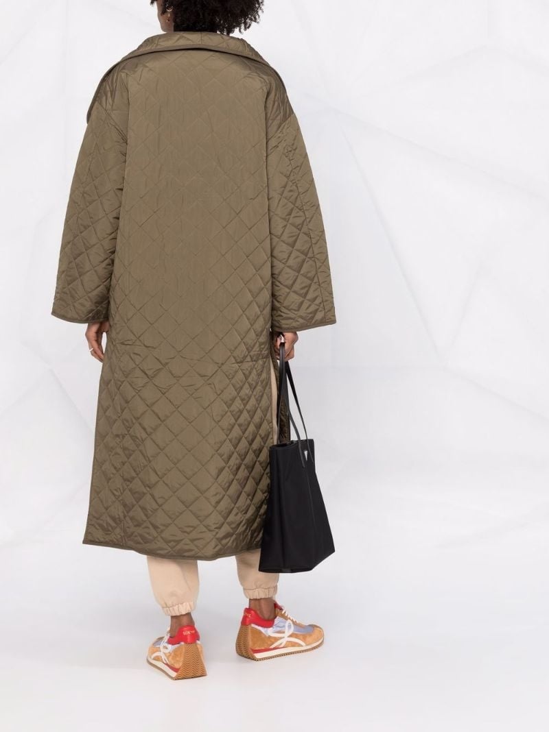 diamond-quilted recycled-polyester coat - 6