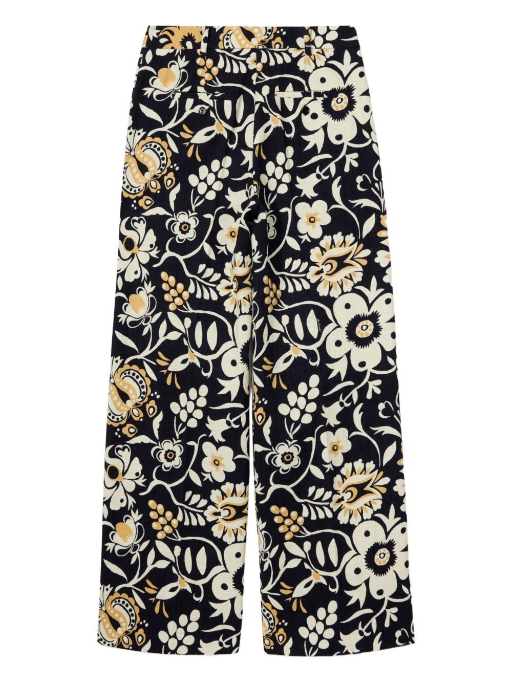 floral-print pleated trousers - 4