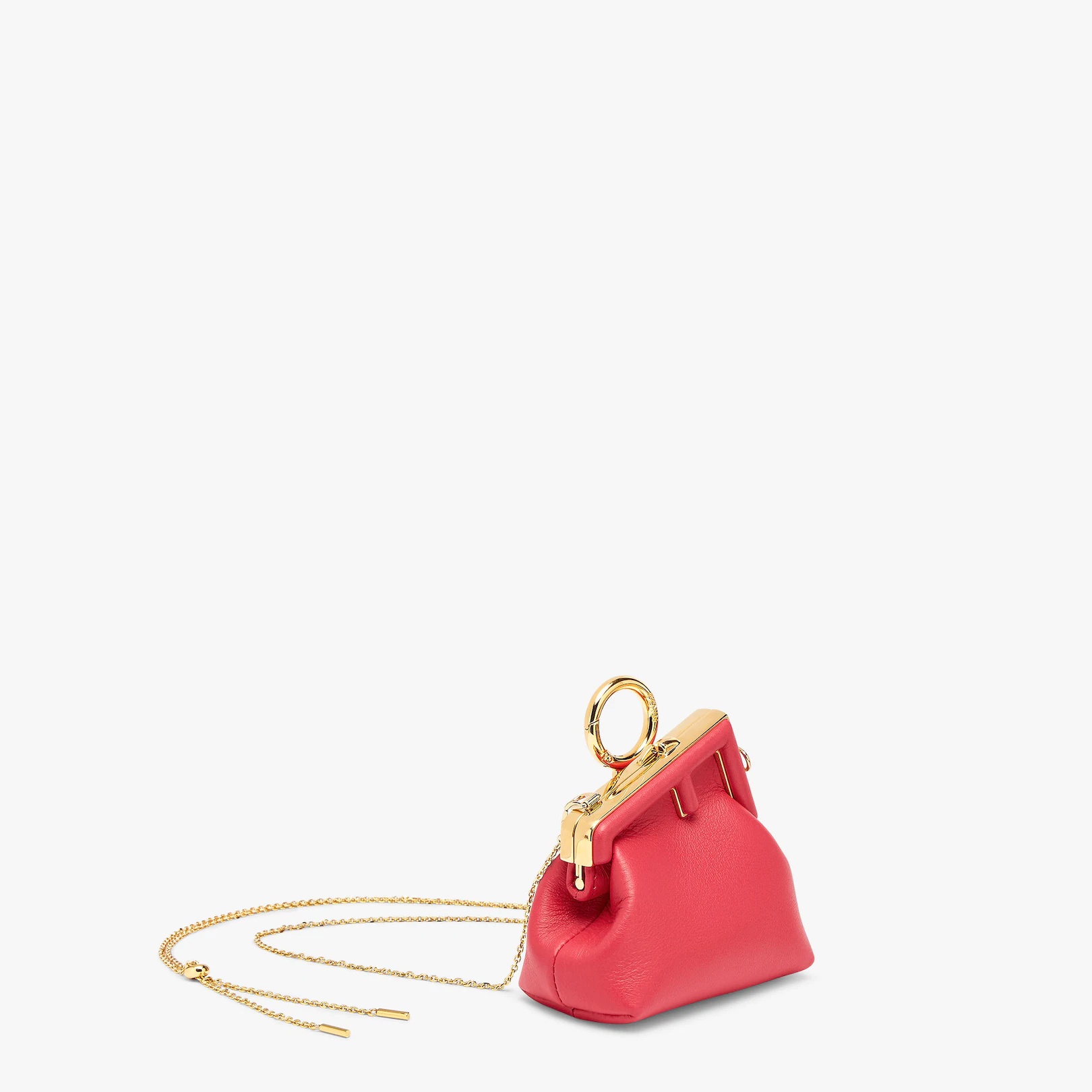 Fuchsia nappa leather charm - 2