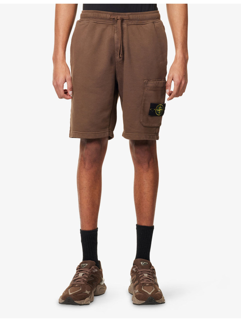 Badge Drawstring Cotton-Jersey Shorts 3