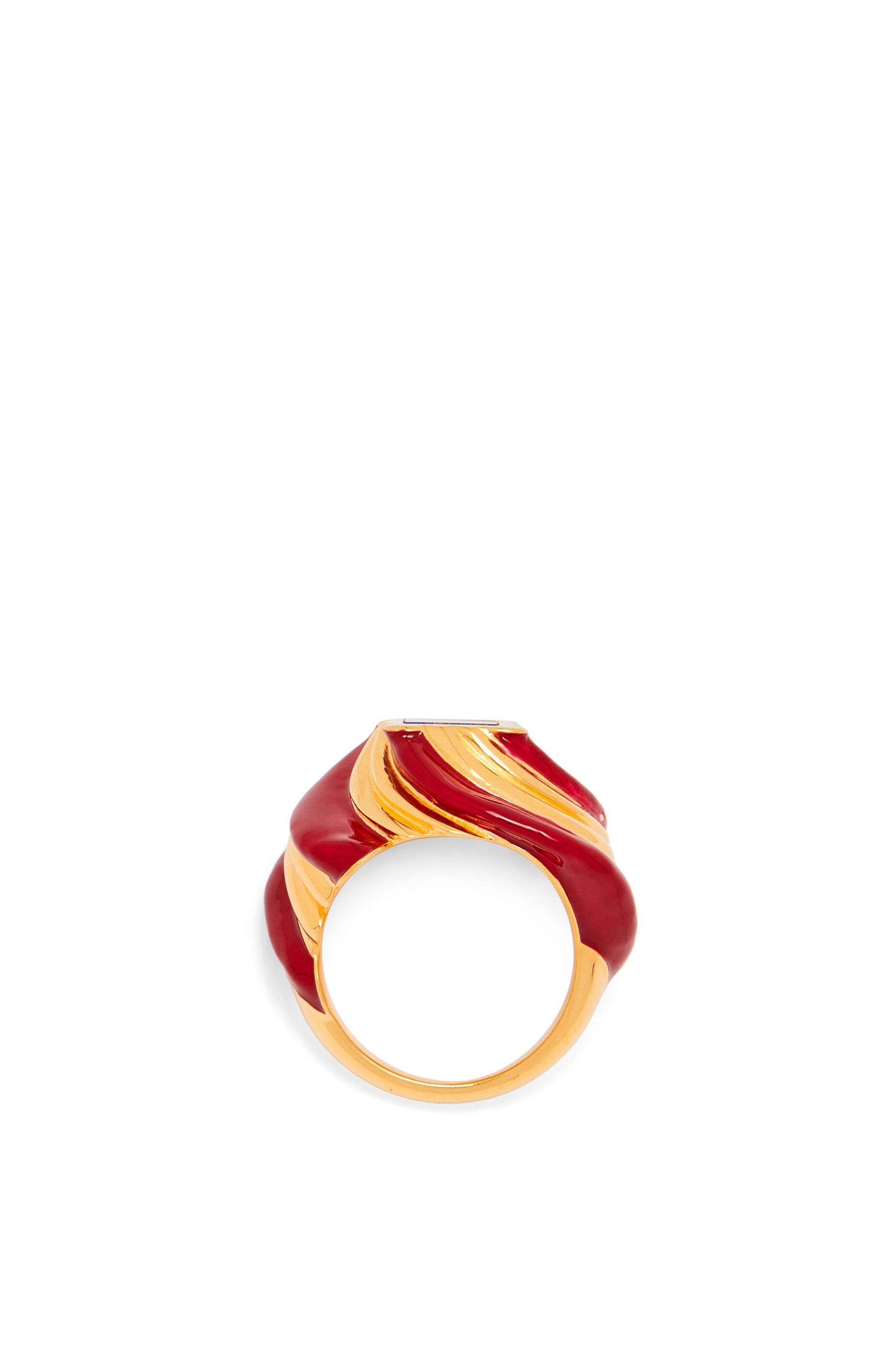 Twisted Anagram ring in sterling silver and enamel - 4