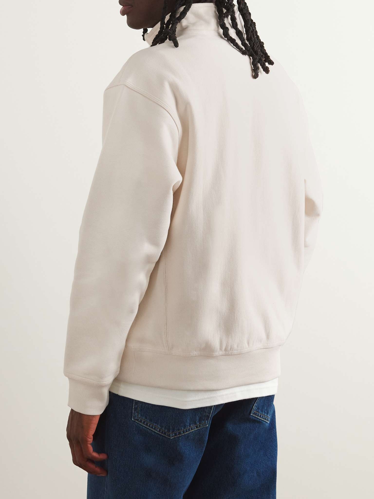 American Script Cotton-Blend Jersey Half-Zip Sweatshirt - 3