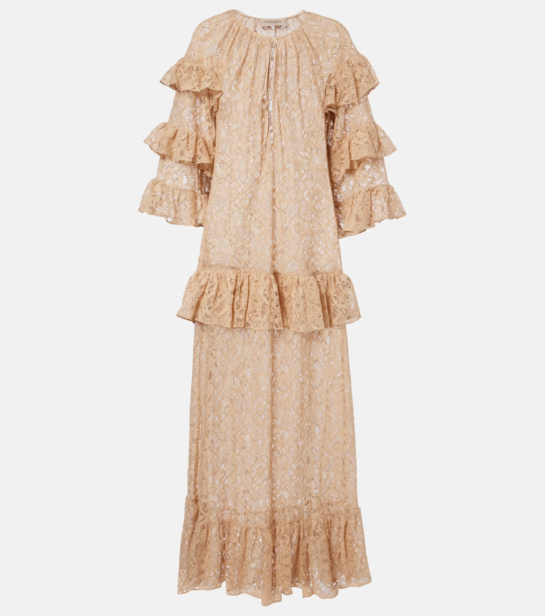 Ruffled lace maxi dress - 1