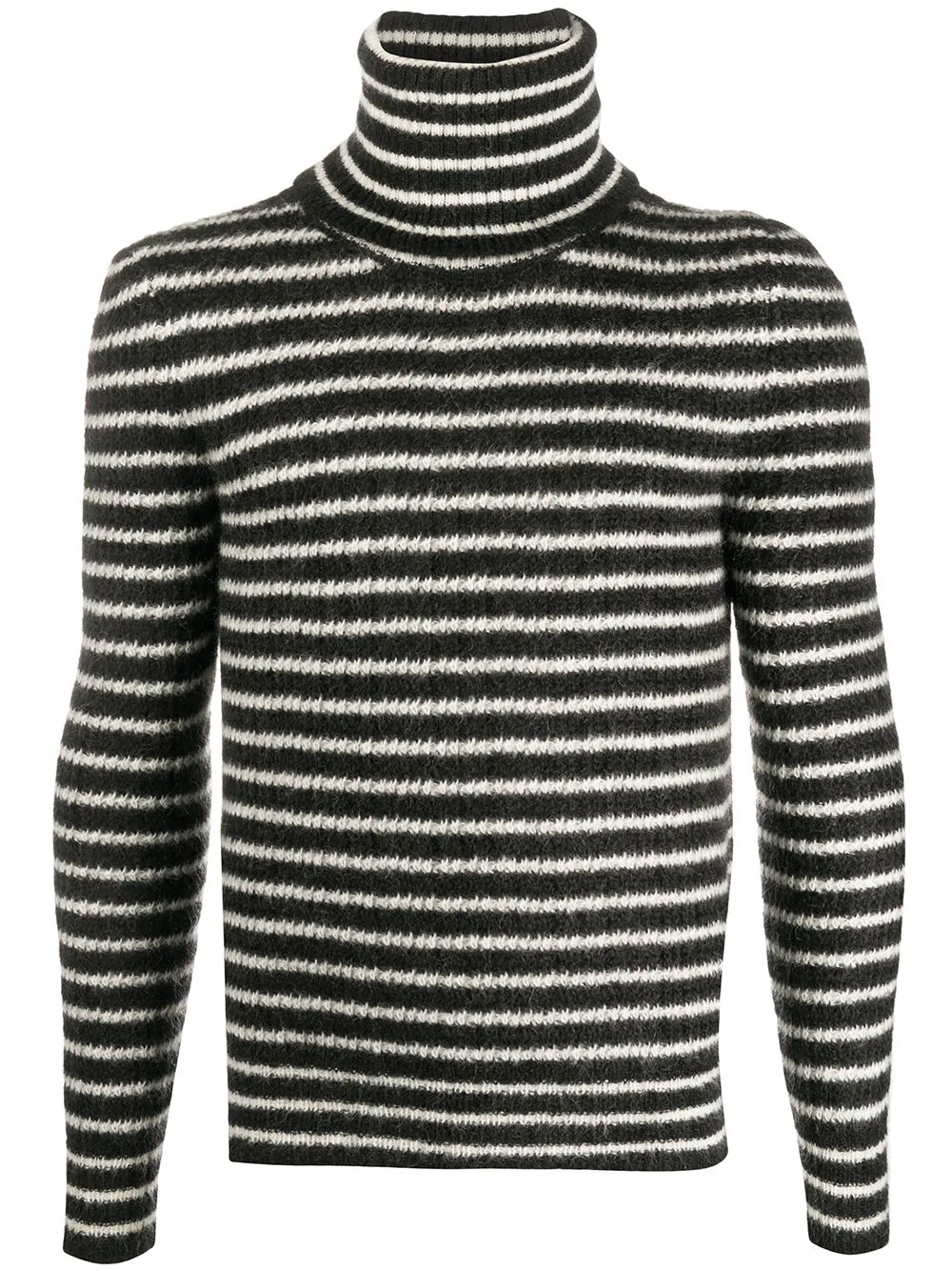 horizontal-stripe roll-neck jumper - 1