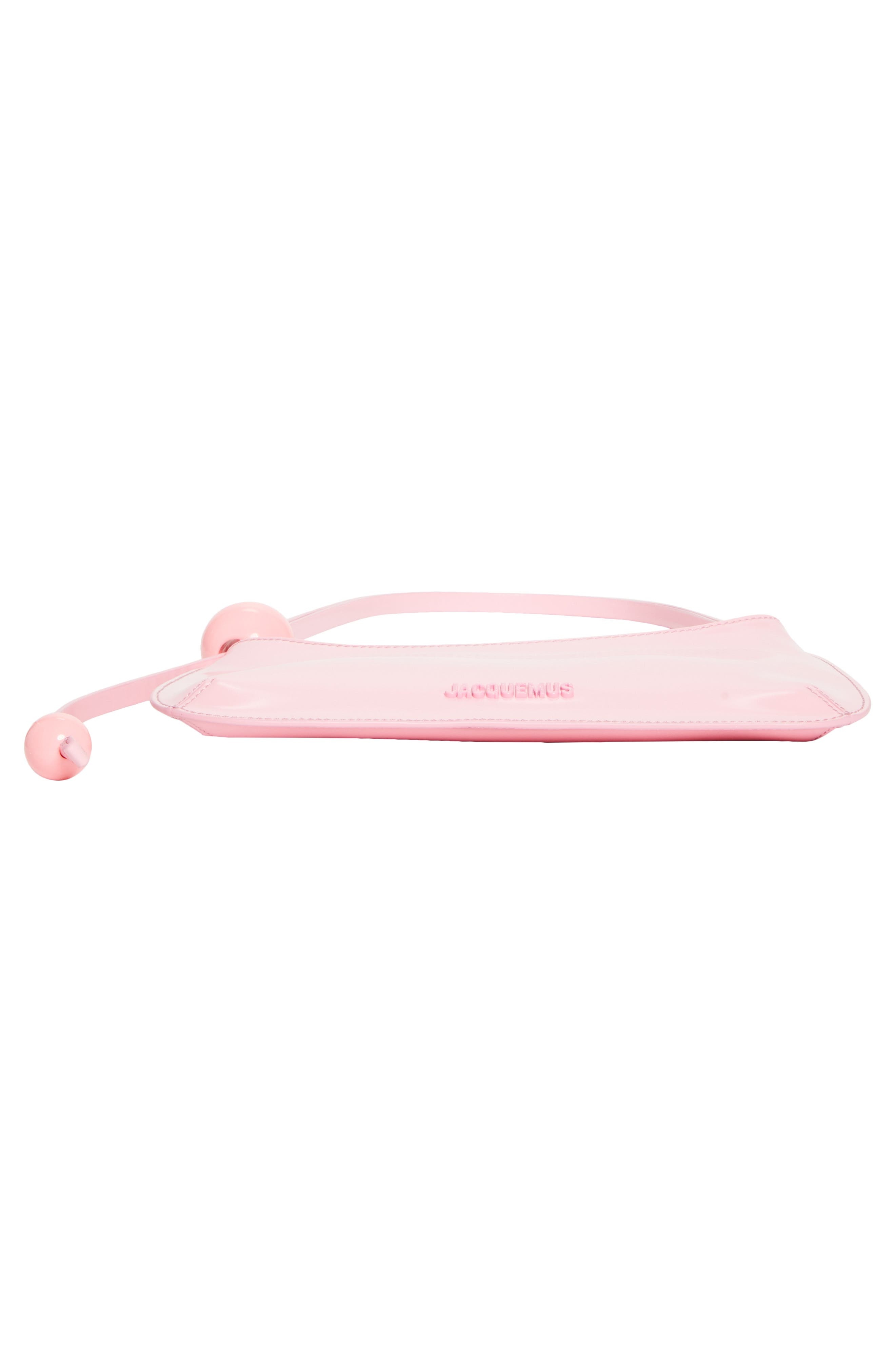 Jacquemus Le Bisou Perle Leather Shoulder Bag in Pink 430 at Nordstrom - 7