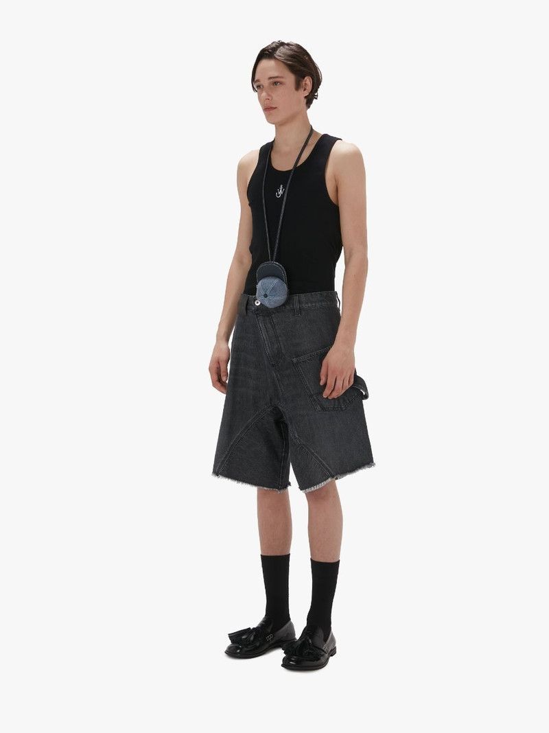 MINI CAP BAG - VELVET PRINTED DENIM CROSSBODY BAG 6