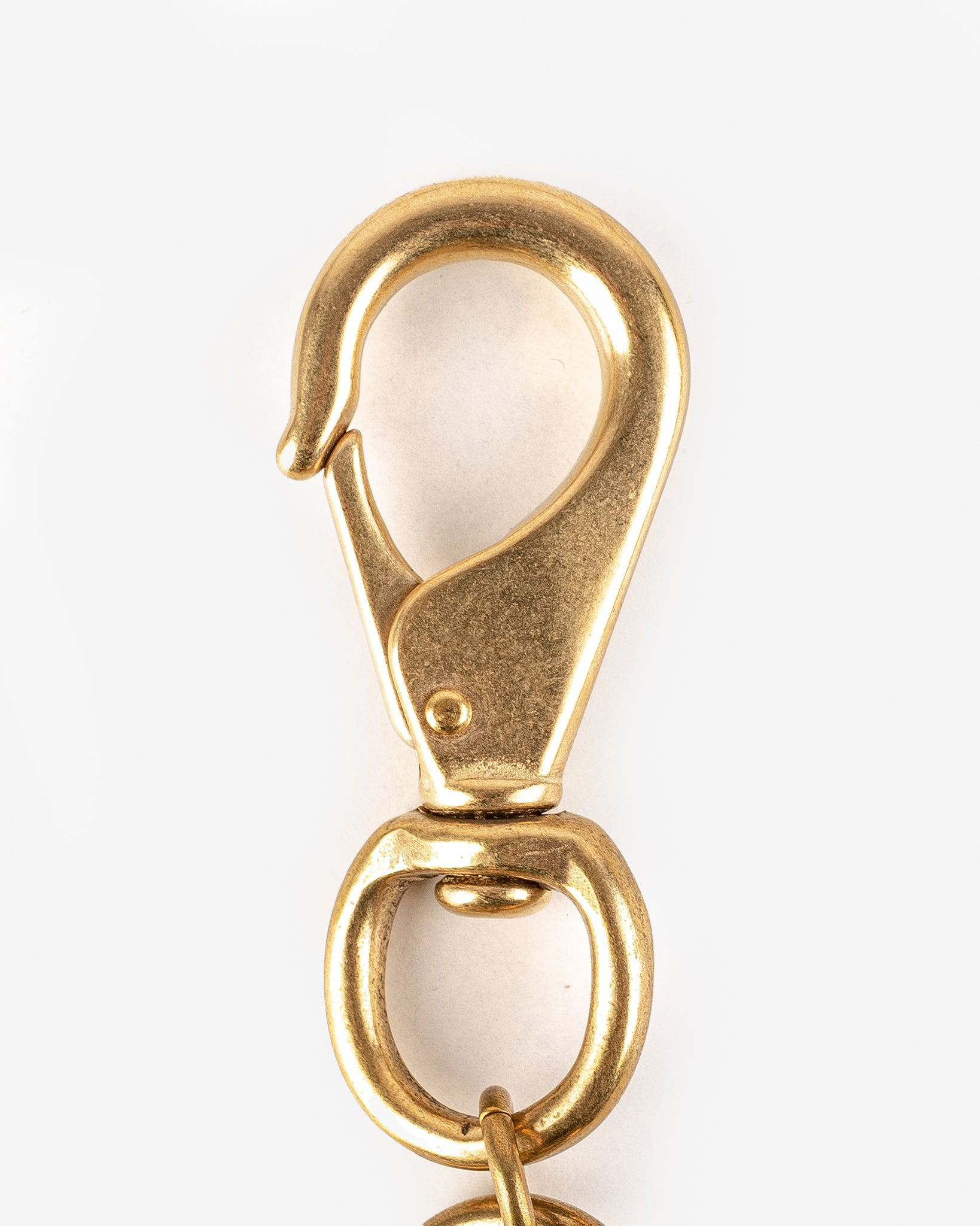 Brass-W15 Wallet Chain with Large Clip and Keyring - Brass - 3