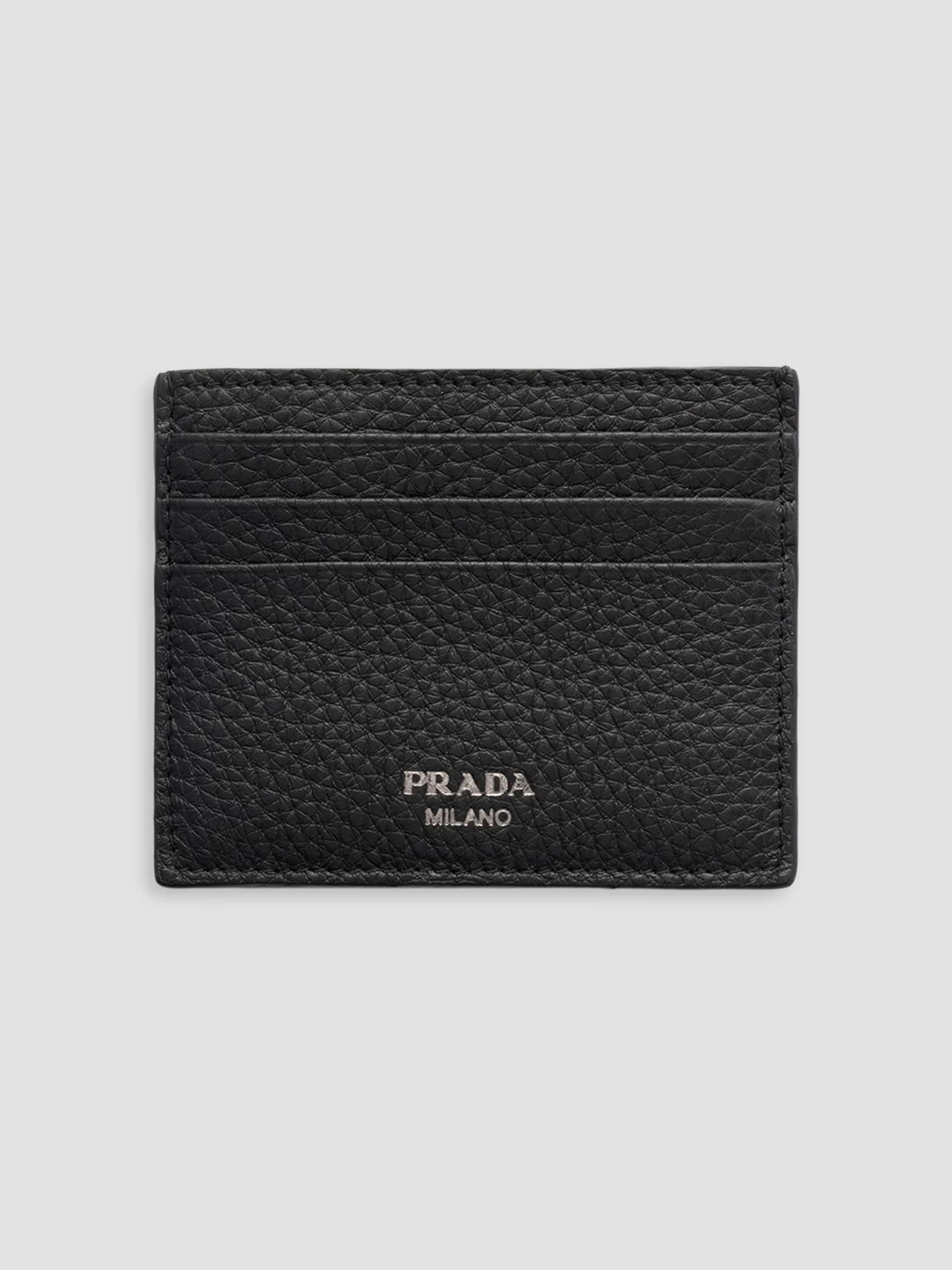 Men's Leather Card Holder - Black - 1