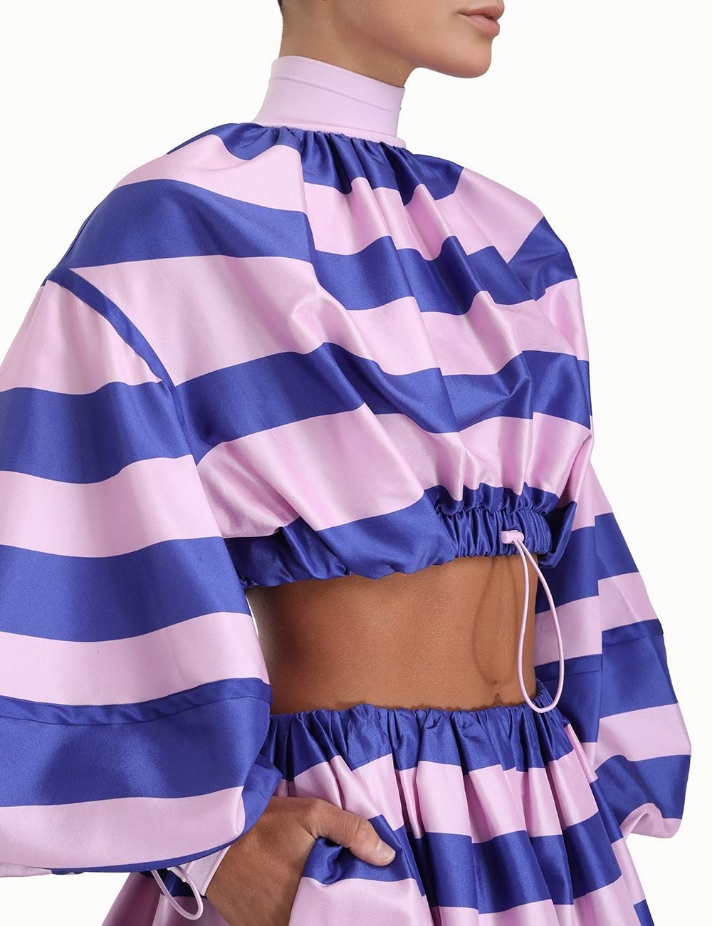 TAMA RIB COLLAR CROP - 7