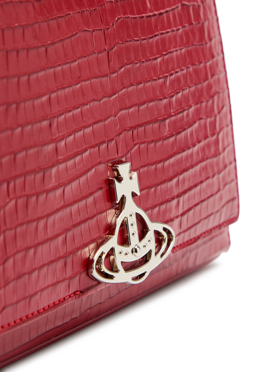 Vivienne Westwood Hazel Medium Crocodile-effect Leather Shoulder bag - 3