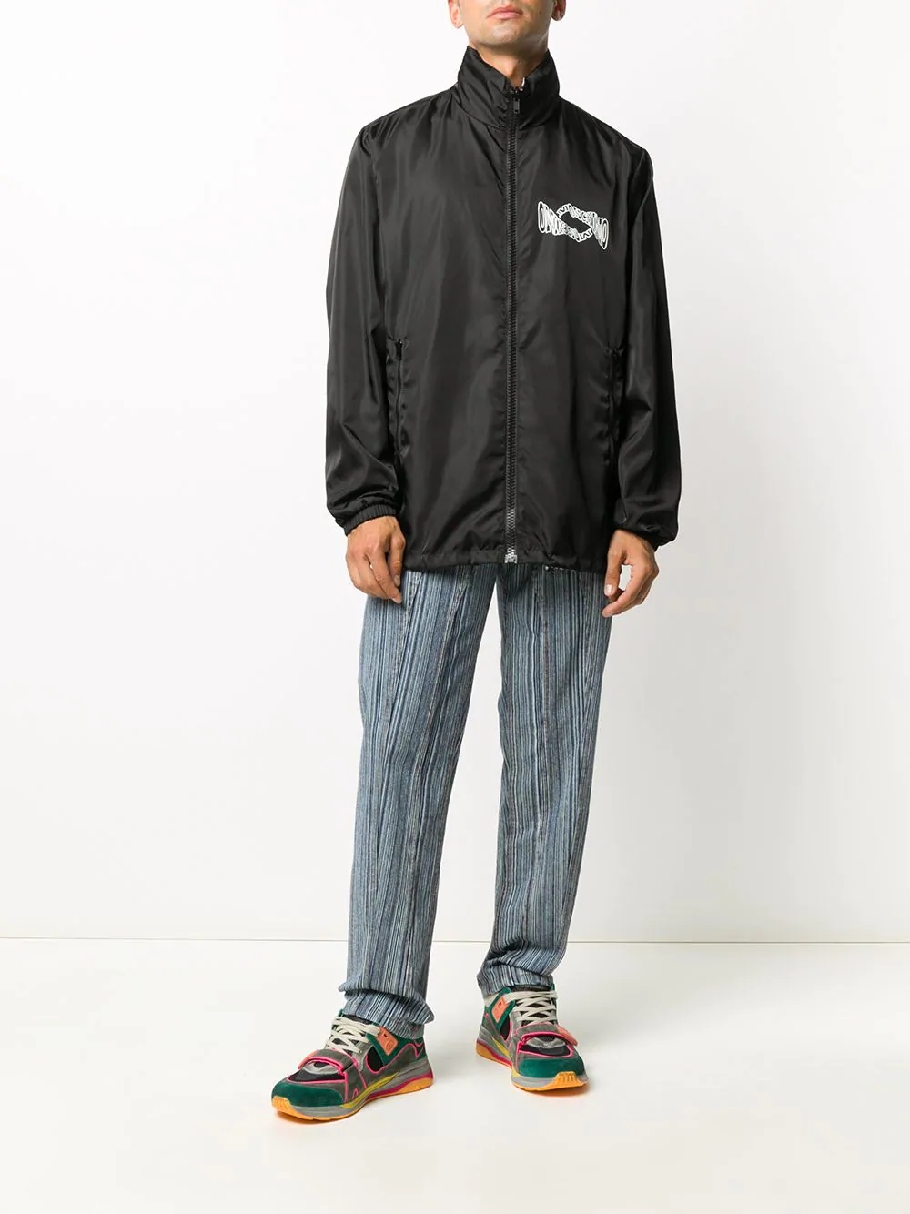 reversible warped logo jacket - 6