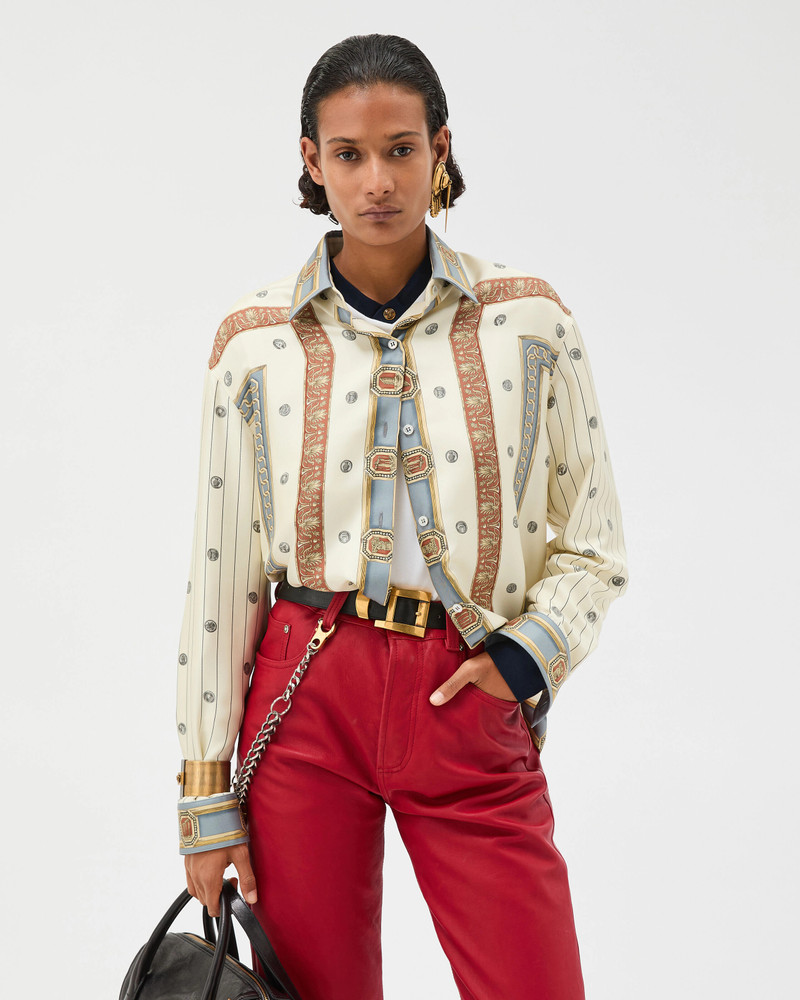 VERSACE Printed Silk Twill Shirt outlook