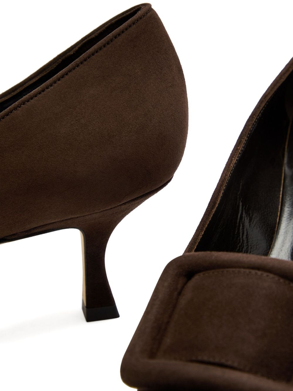 50mm buckle-embellishment suede pumps - 3