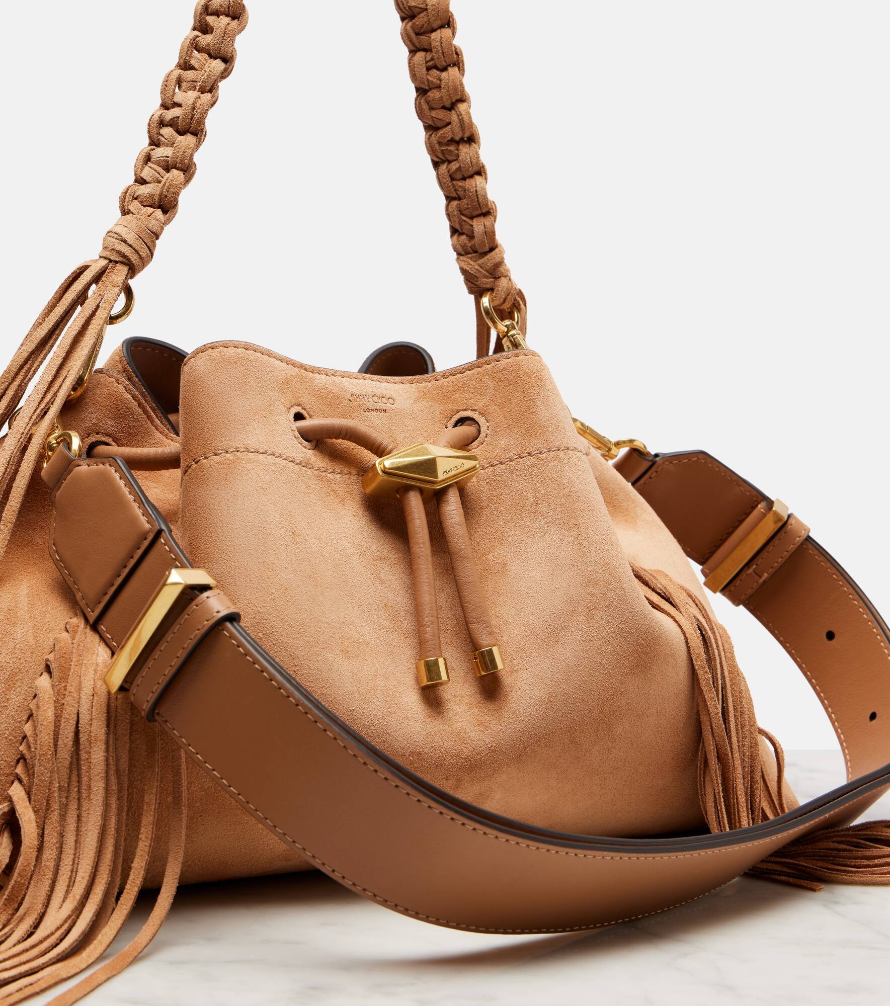 Bon Bon Medium fringed suede shoulder bag - 6