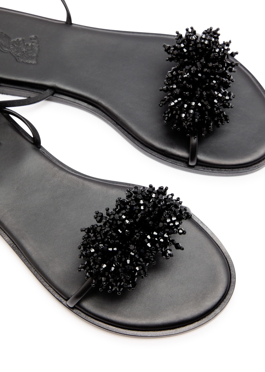 Ancient Greek Sandals Emma Bead-embellished Leather Sandals - 3