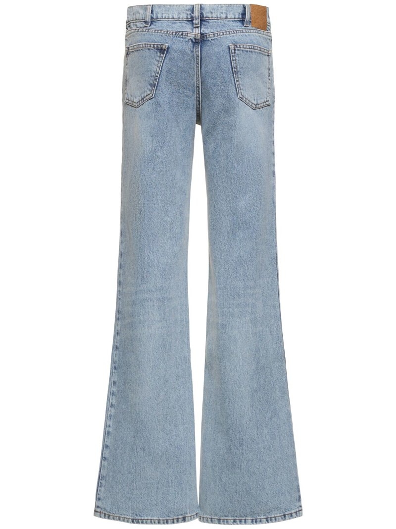 Mid rise denim flared jeans - 3