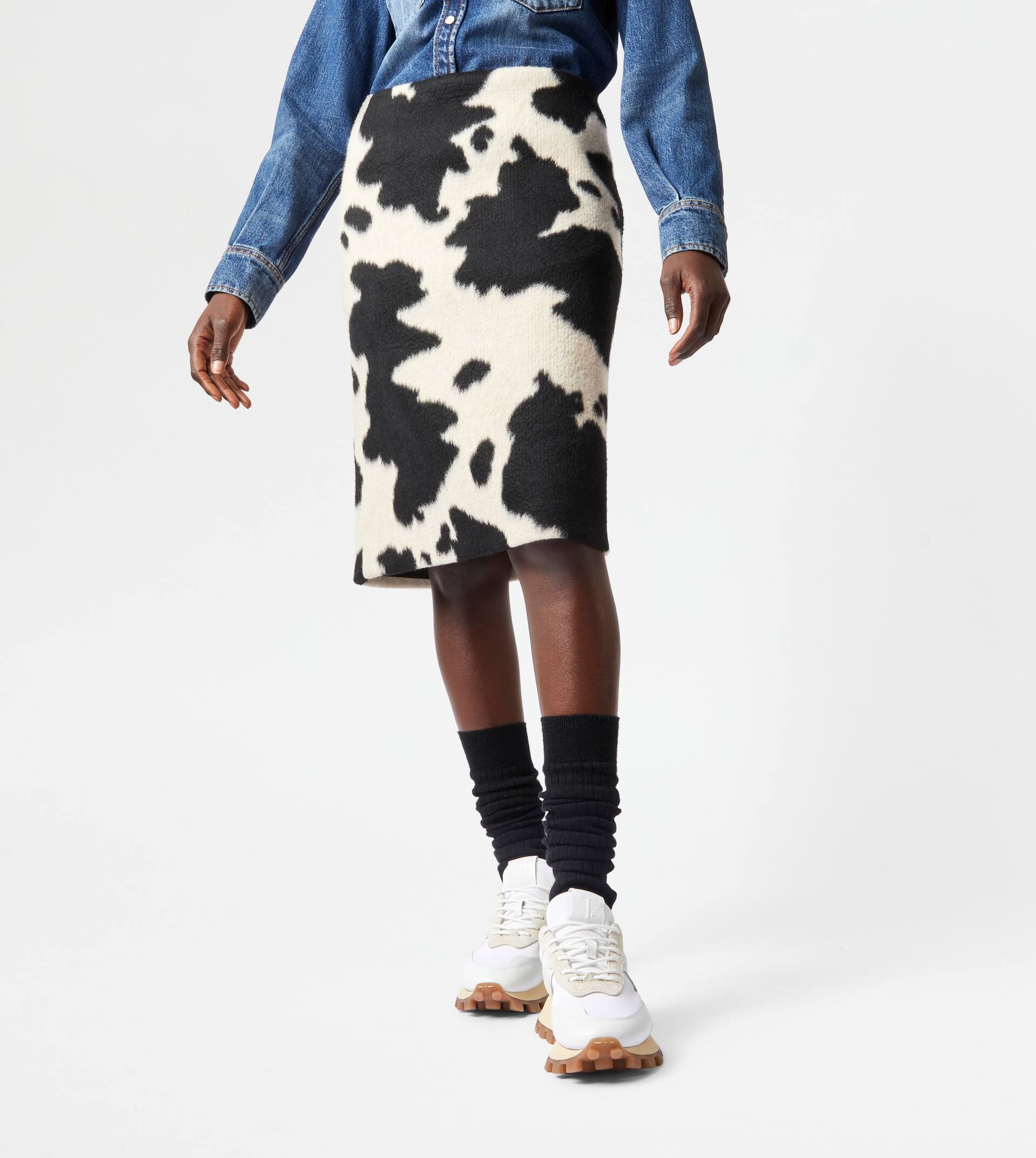 TOD'S SKIRT - BLACK, GREY - 7
