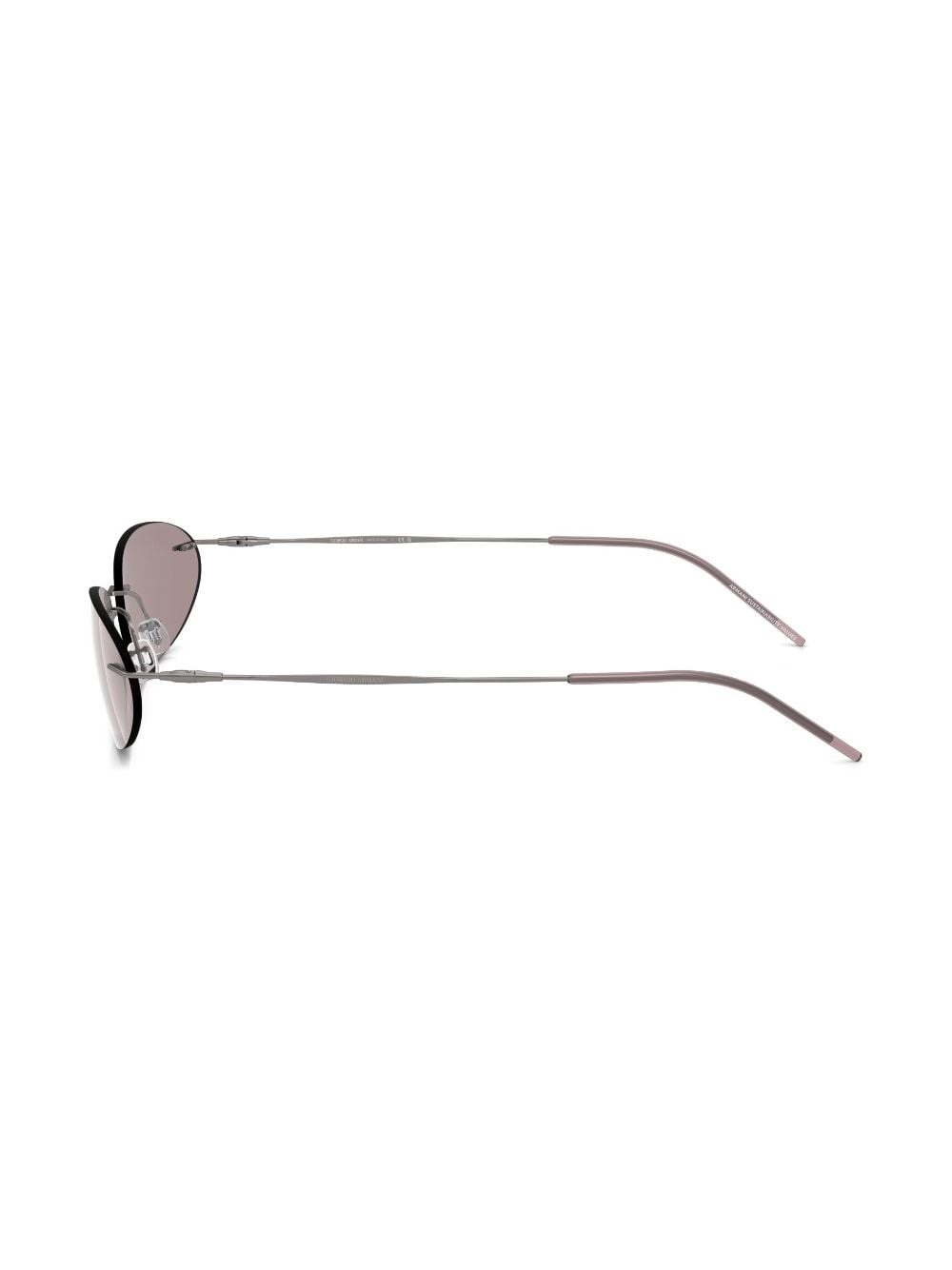 rimless oval-frame sunglasses - 3