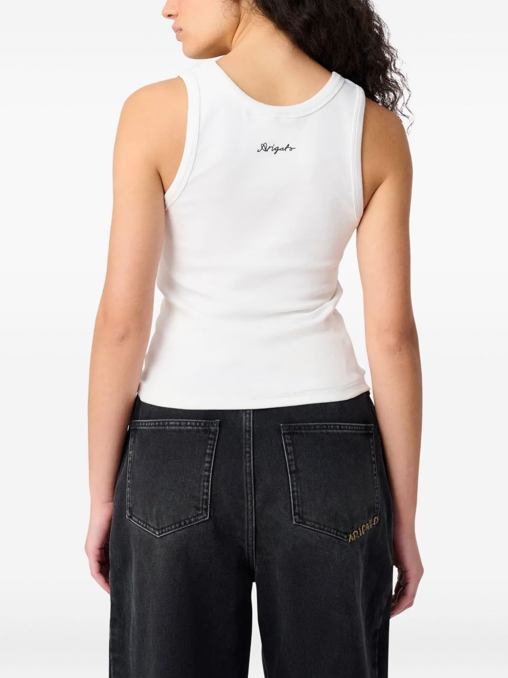 Traced ribbed sleeveless tank top - 3