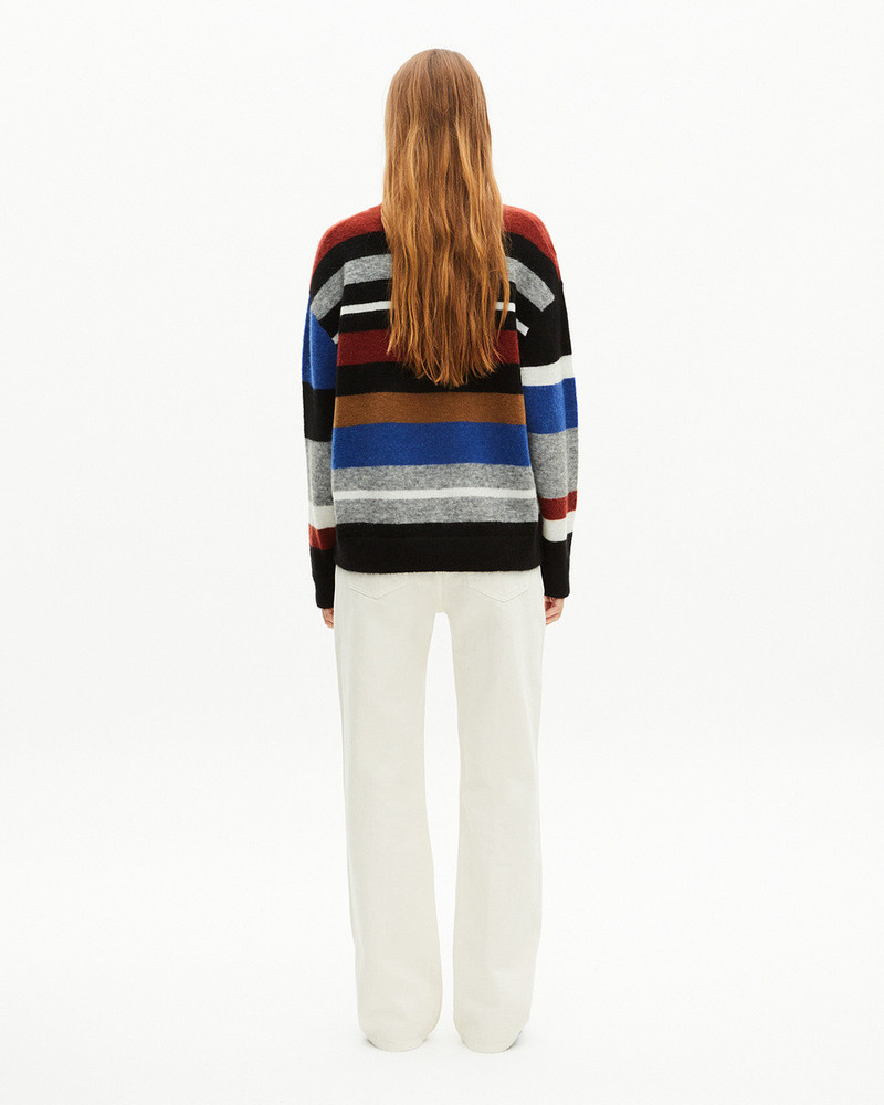 WOOL BLEND SWEATER WITH MULTICOLORED STRIPES 3