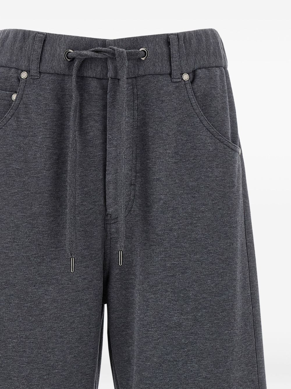 drawstring cotton track pants - 2