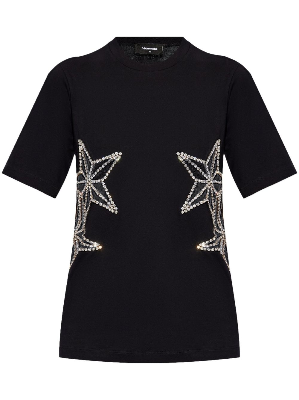 crystal-embellished cotton T-shirt - 1