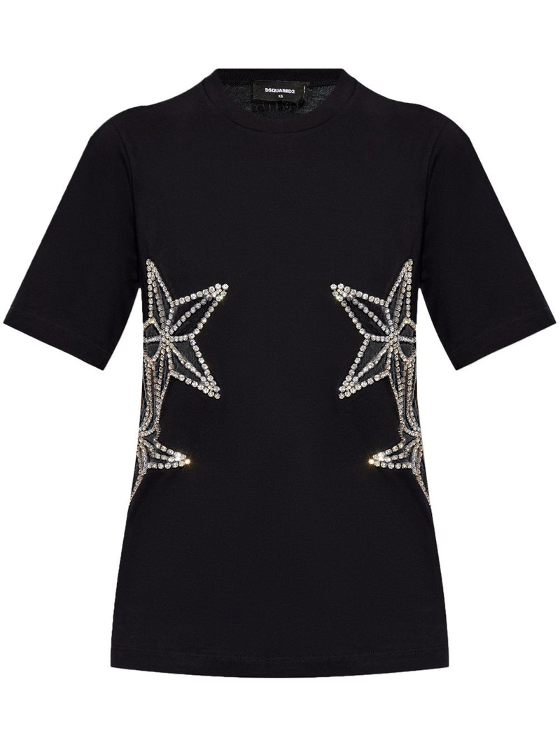 crystal-embellished cotton T-shirt 1
