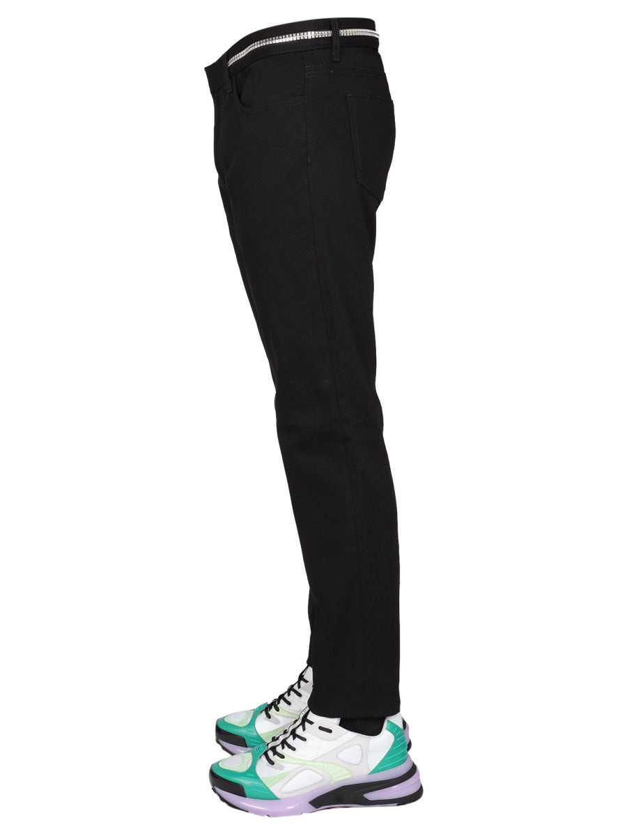 Givenchy Men Slim Fit Jeans With Metallic Details - 3