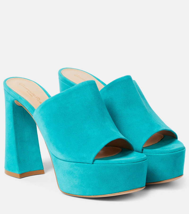 Holly suede 플랫폼 mules - 1
