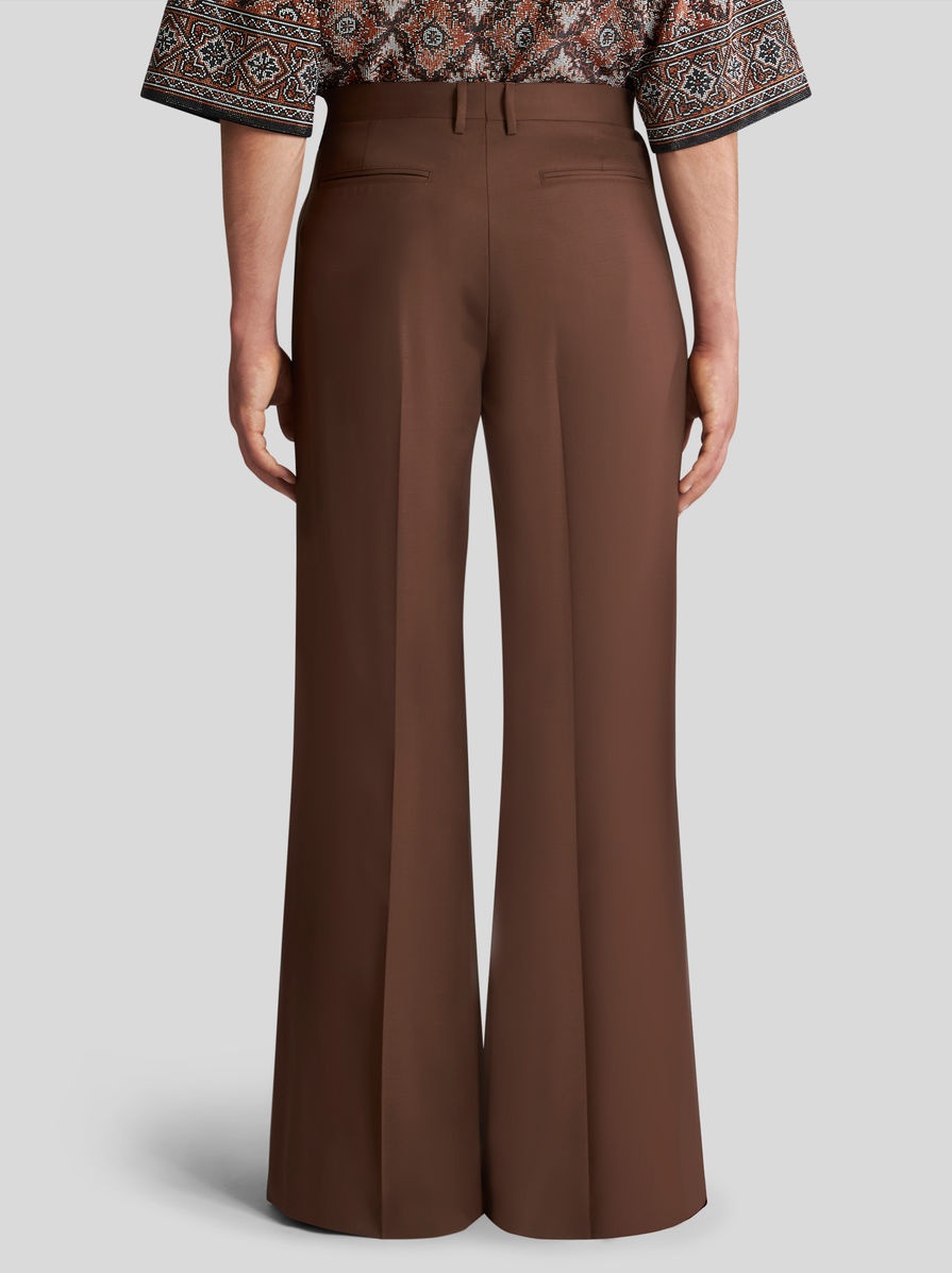 STRETCH WOOL TROUSERS WITH PLEATS - 5