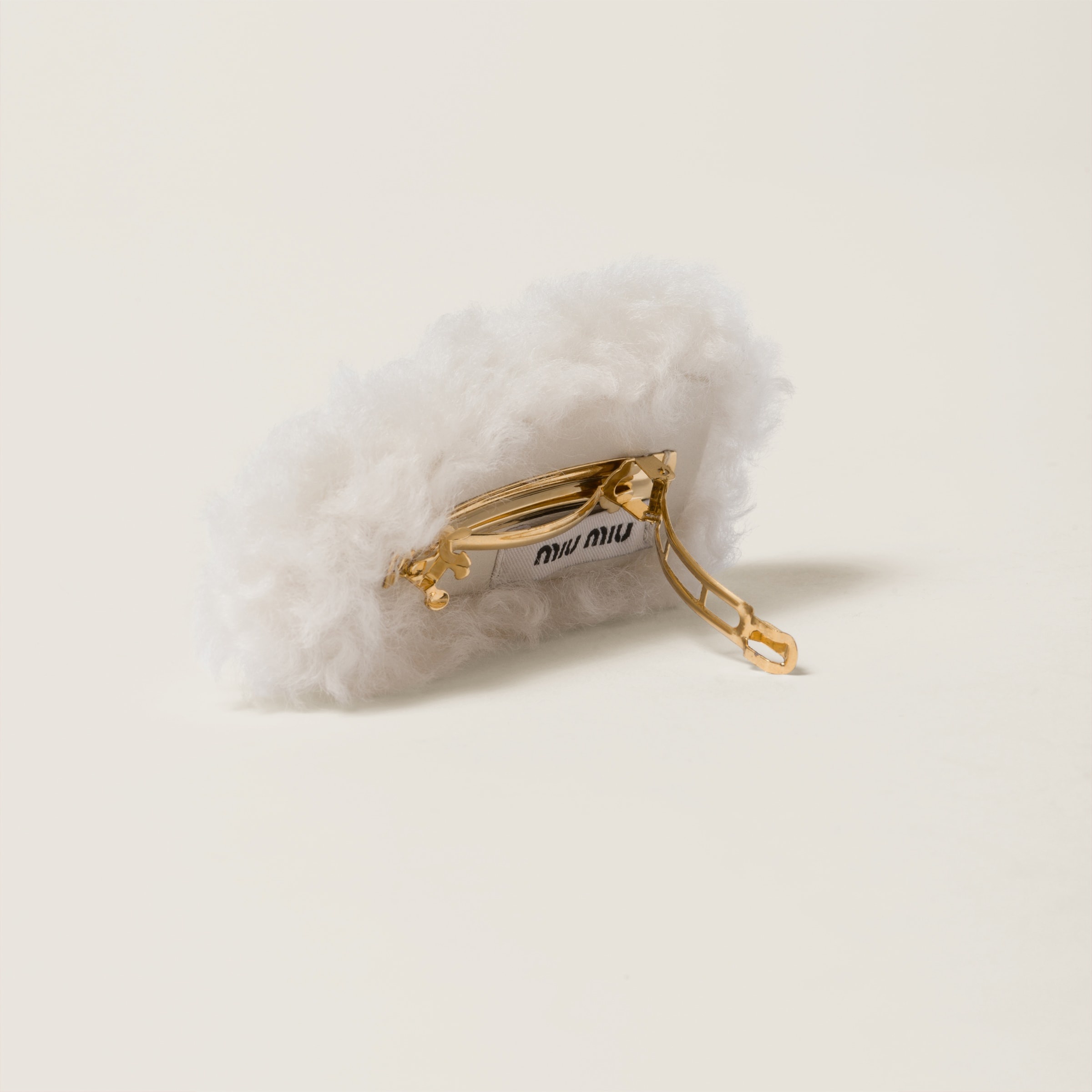 Shearling hair clip - 2