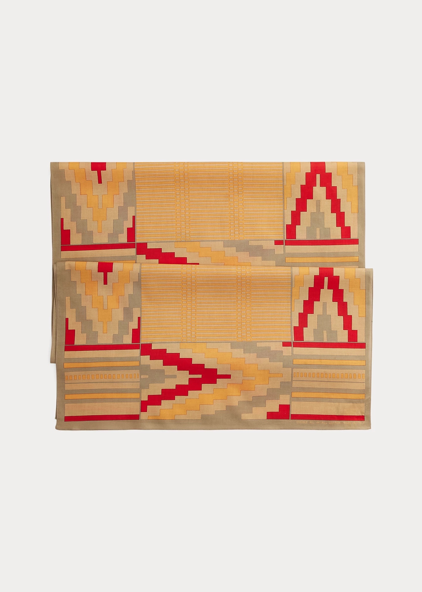 Geometric-Print Cotton Scarf - 1