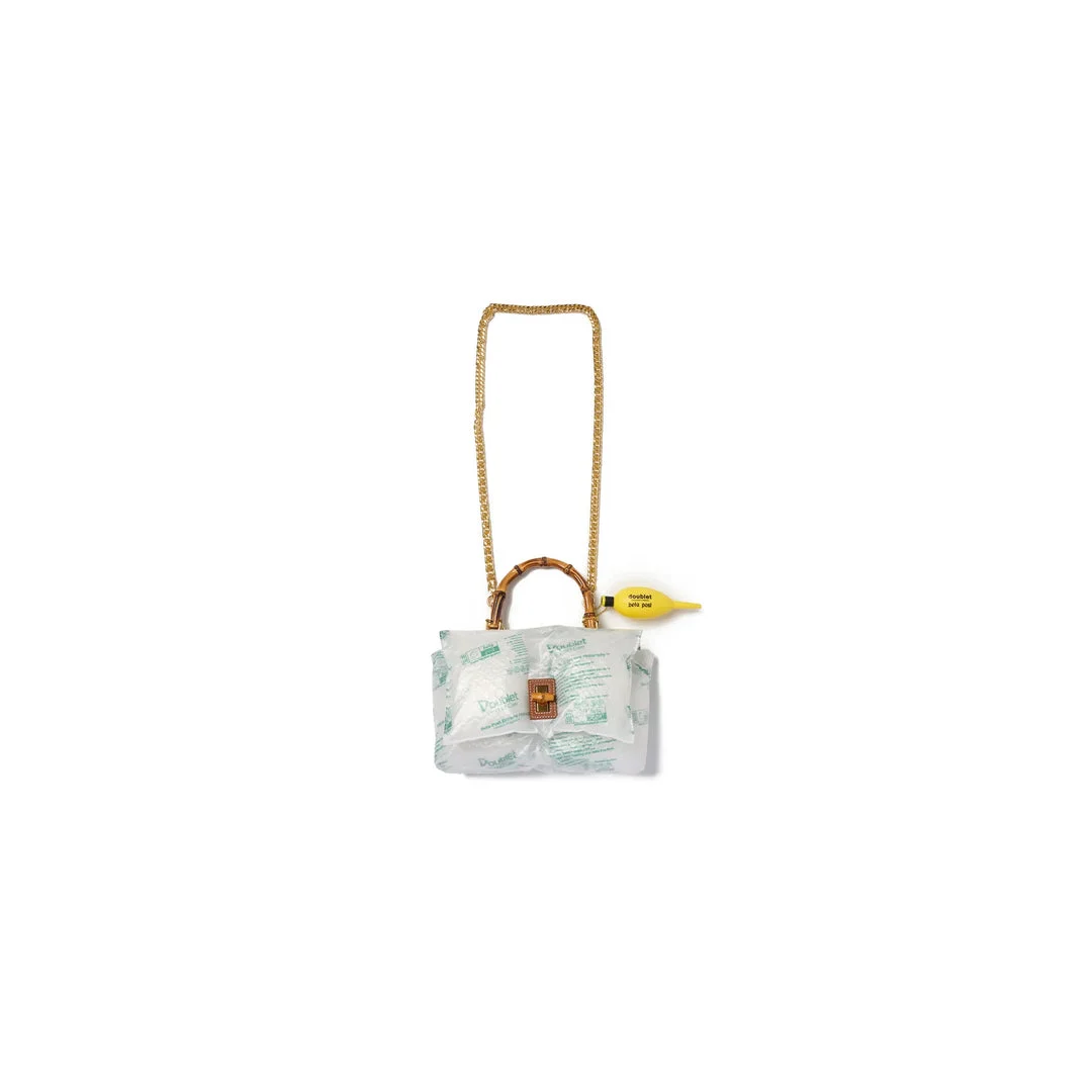 Air Pillow Bamboo Handle Bag - 1