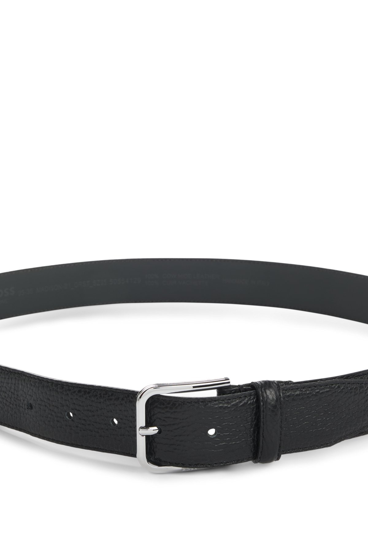 ITALIAN-LEATHER BELT WITH PIN BUCKLE - 4