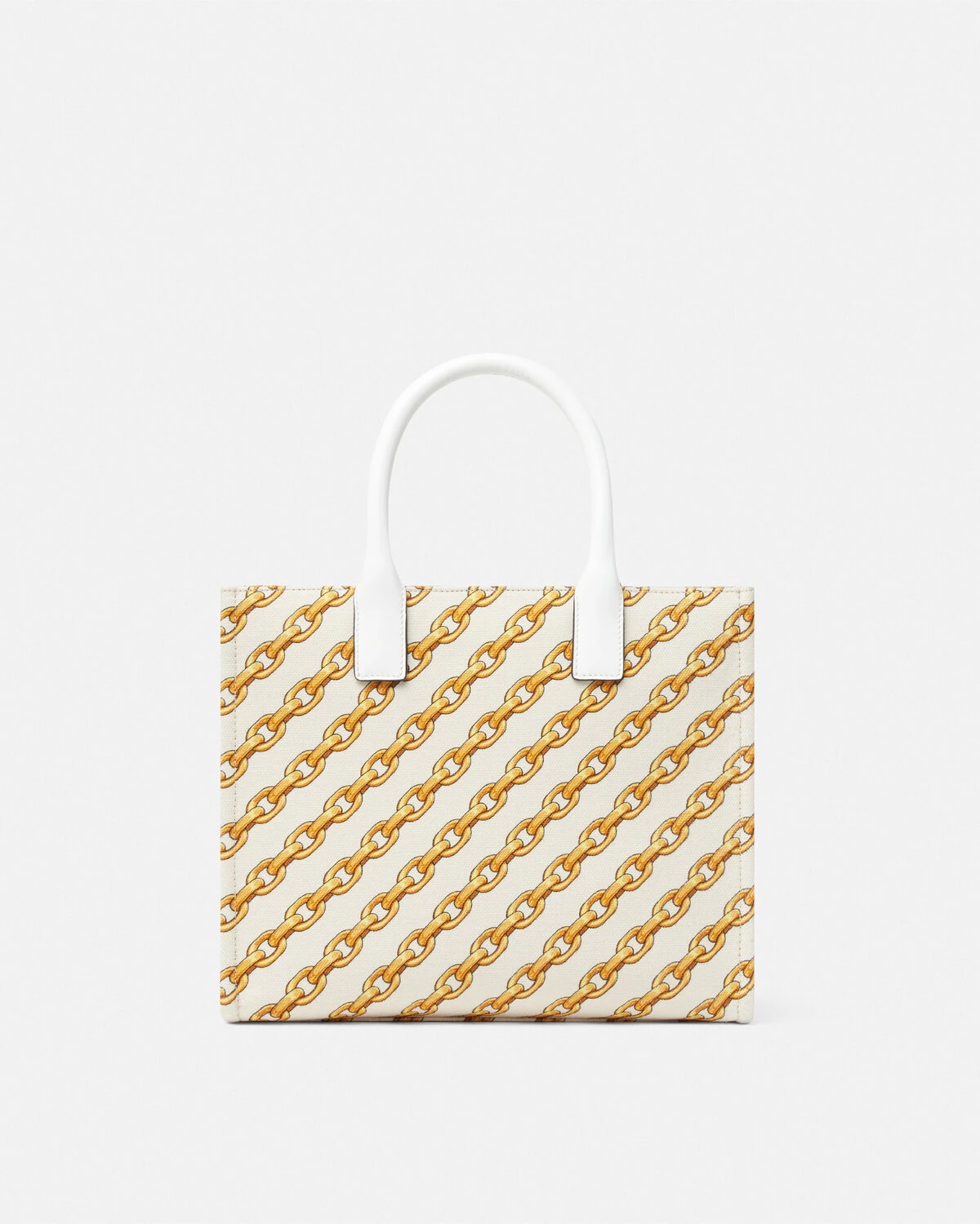Chain Stripes La Medusa Small Tote Bag - 7