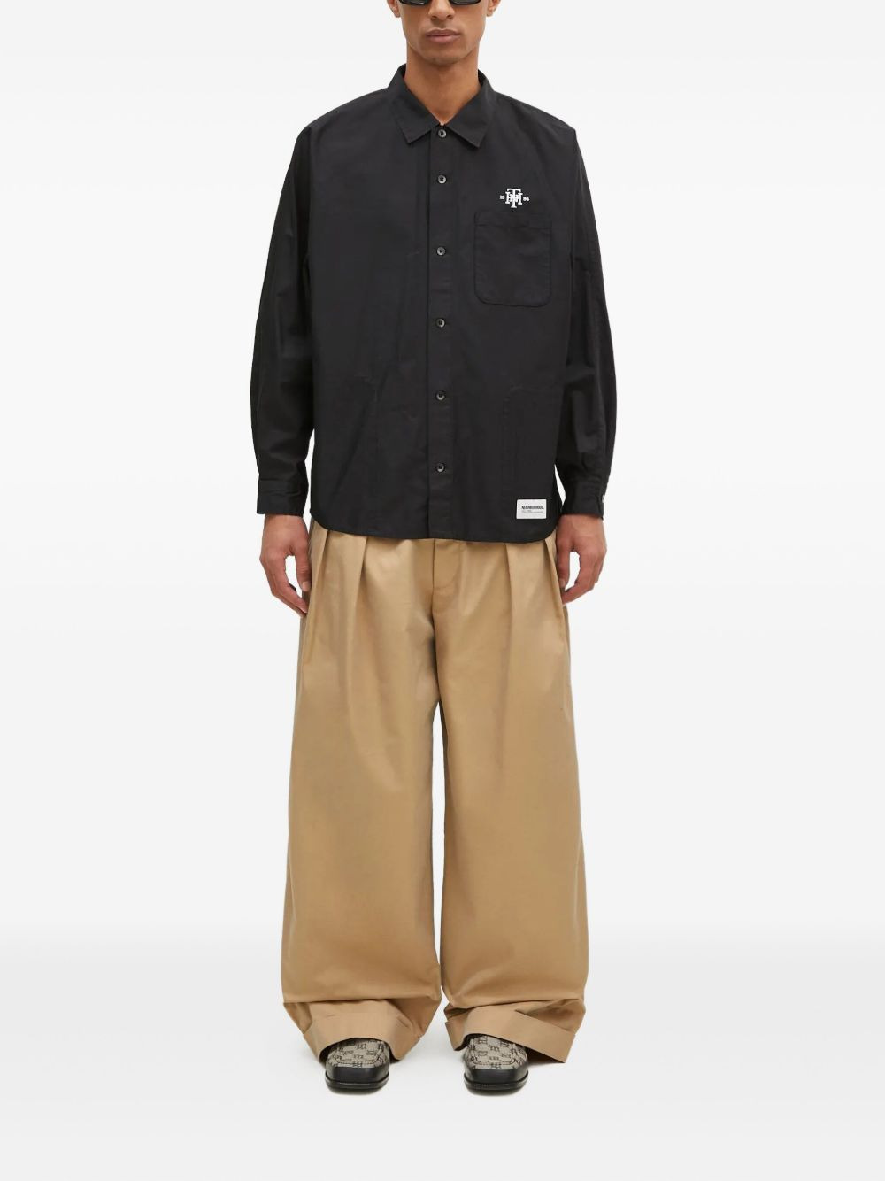 pleated wide-leg trousers - 2