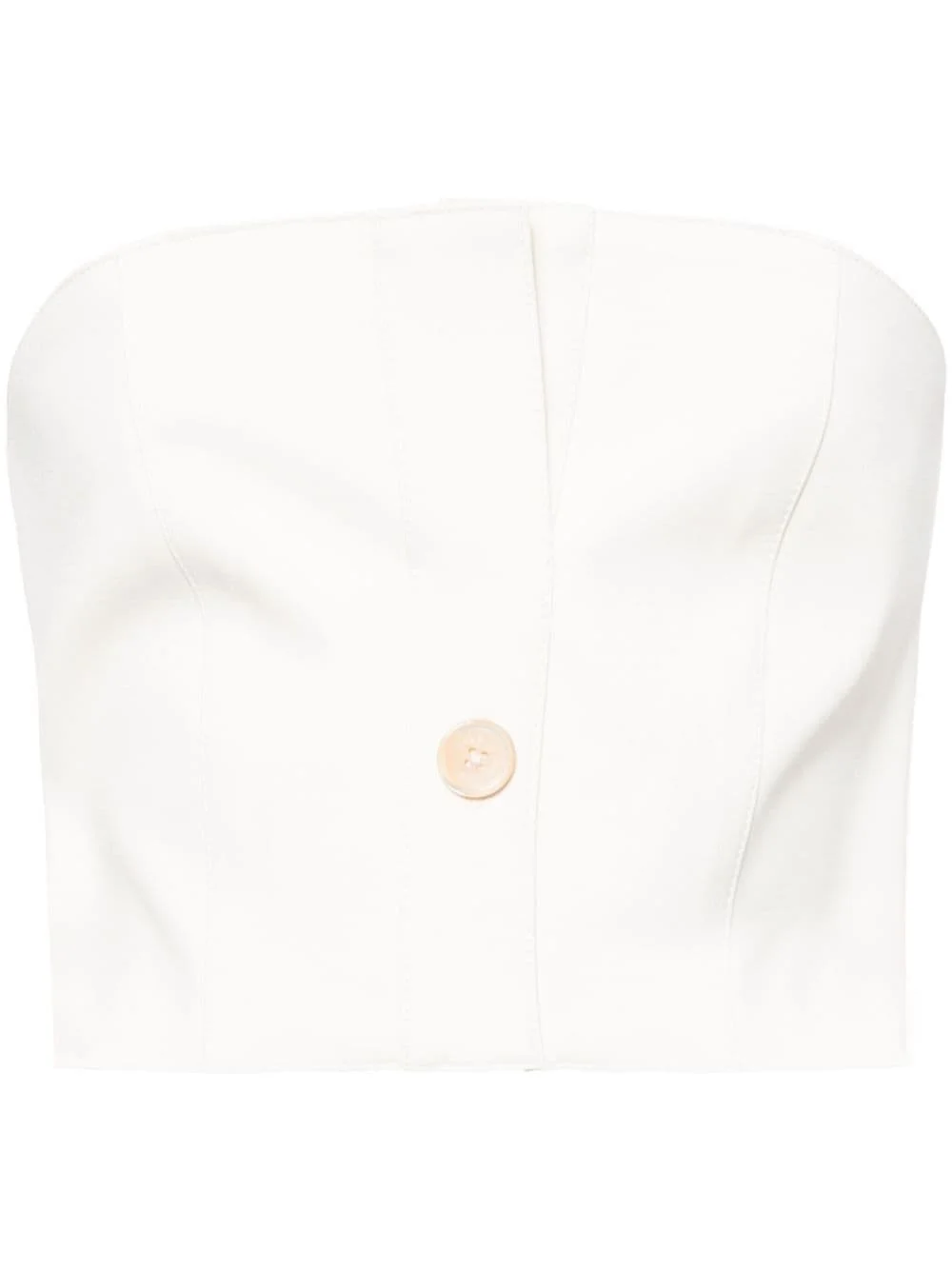 button-embellished cropped top - 1