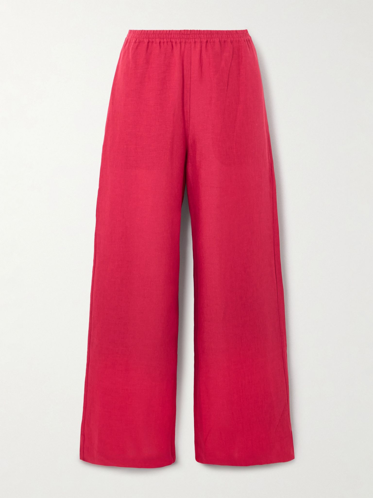 L'intemporel Select linen wide-leg pants Red - 1