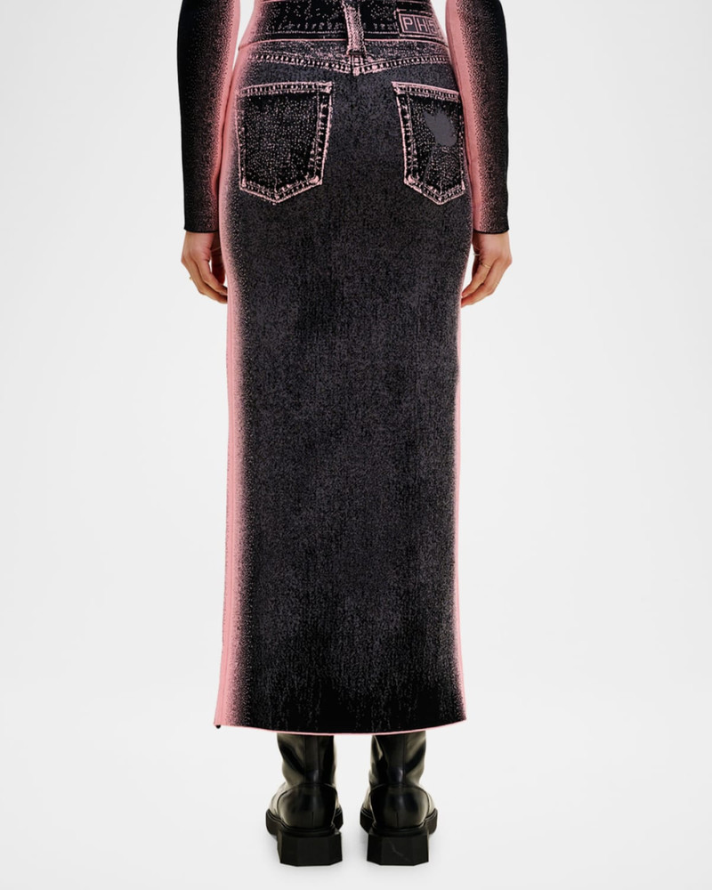 PH5 Lily Wavy Denim Maxi Skirt outlook
