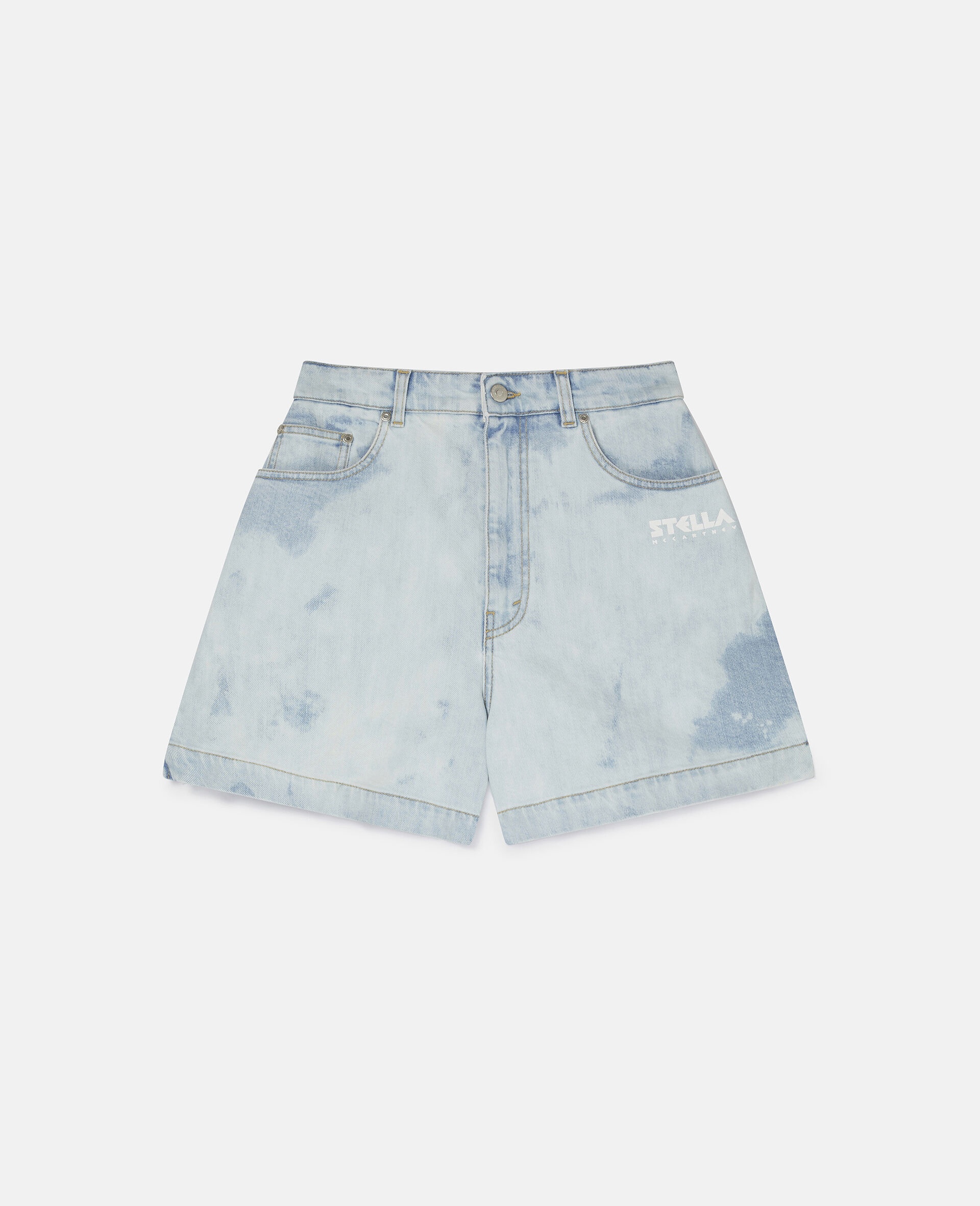 Fantasia Mickey Print Denim Shorts - 1