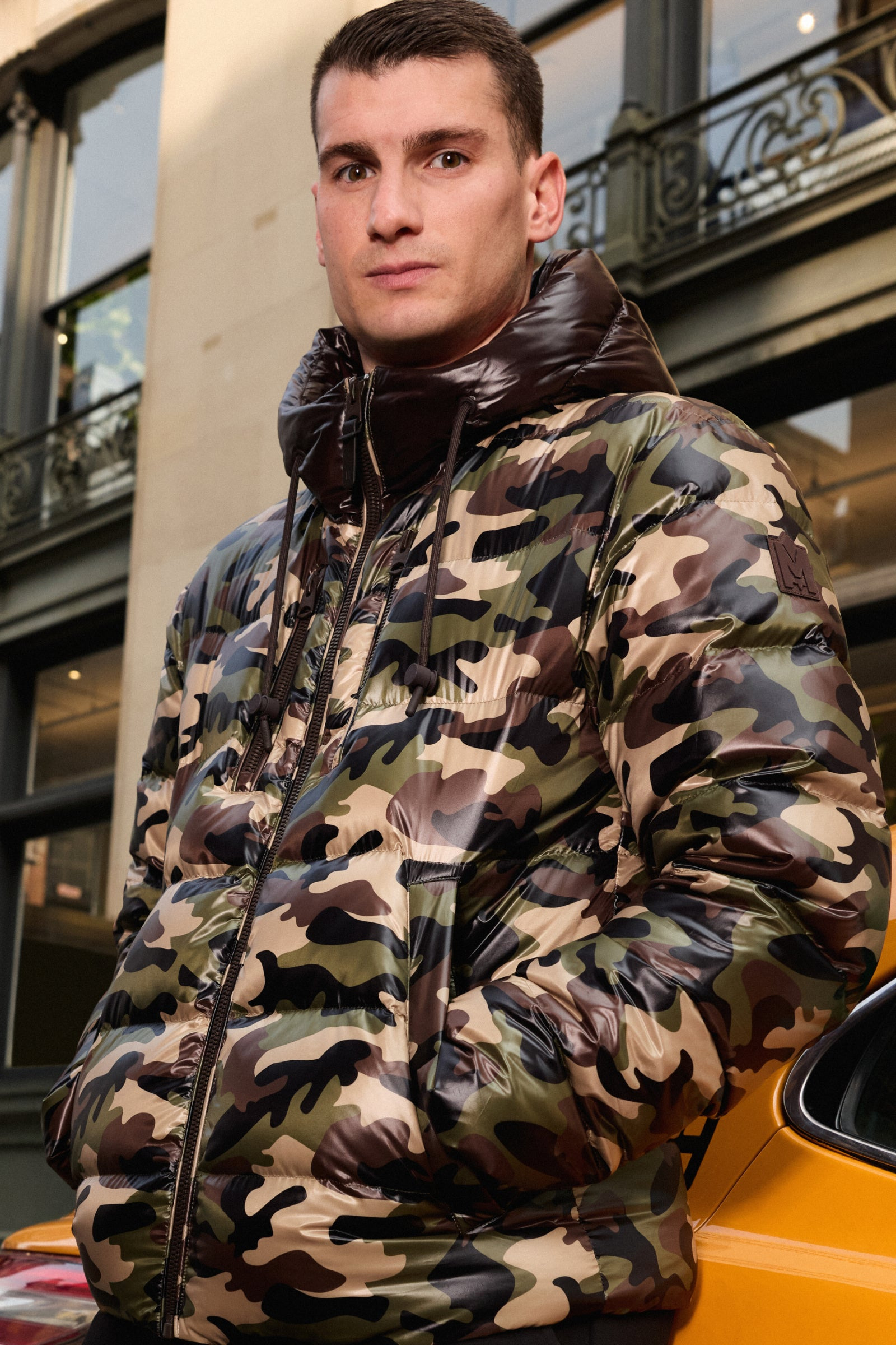 VICTOR-CAMO Light Down Hooded Jacket in Camo - 2